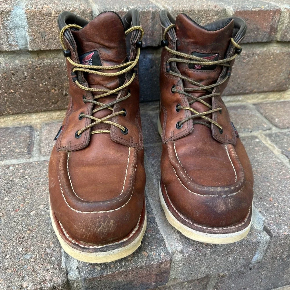 Red Wing 405 Traction Tred Waterproof Moc Toe Work Boots 9.5 E2 Extra Wide